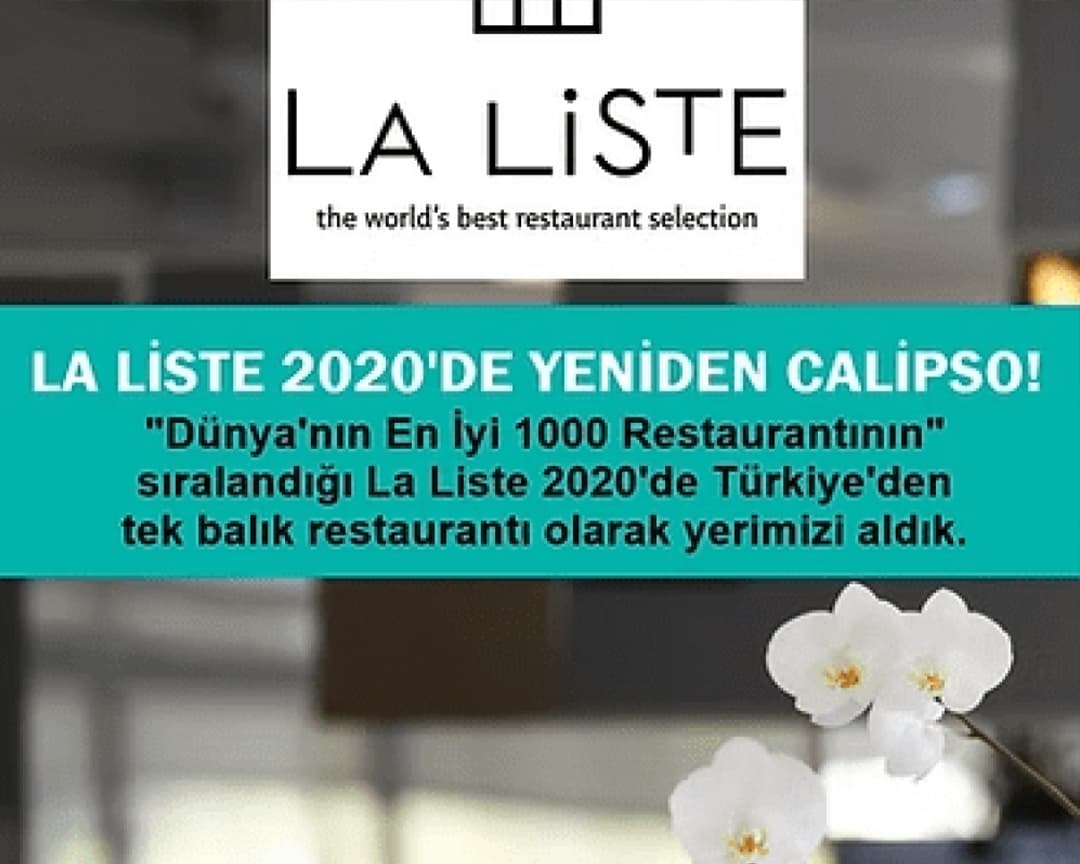 Calipso Fish: Recognized in La Liste 2019 and 2020